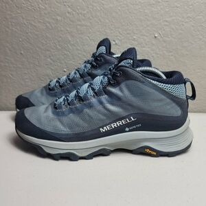 Merrell Moab Speed Mid Gore-Tex Hiking Boots Women's Blue Lightweight - Sz US 10